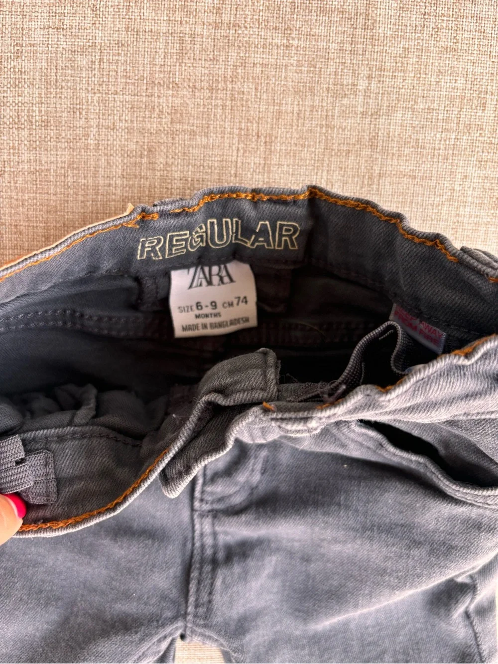 Zara gray stretch denim jeans